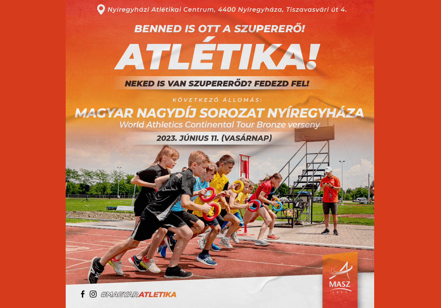 YOU HAVE THE SUPERPOWER! #ATLÉTAVAGYOK children's programme at the Nyíregyháza Athletics Centre!